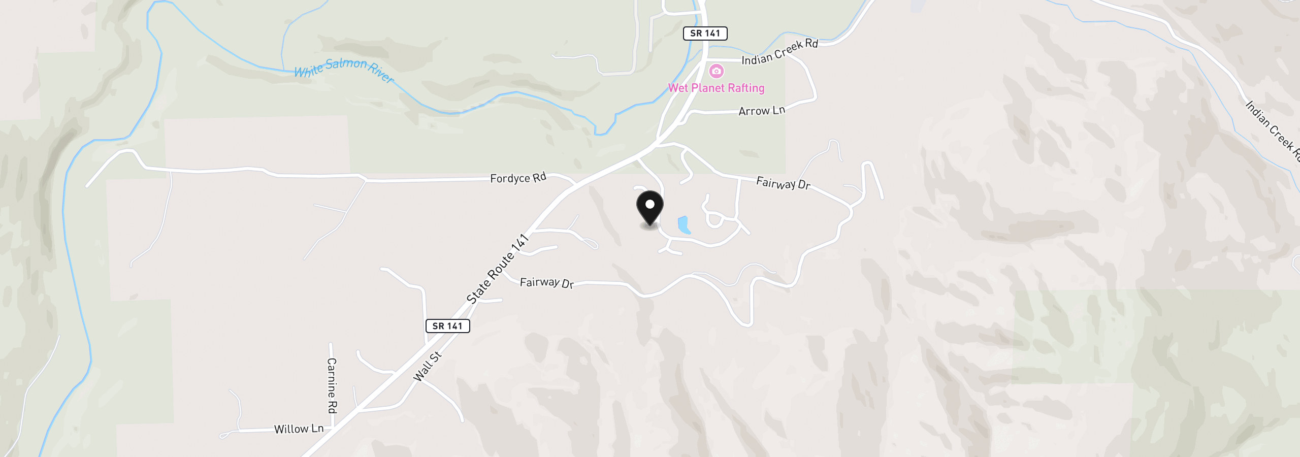 Map showing the location of Lot 4 Husum Greens, White Salmon, Wa 98672