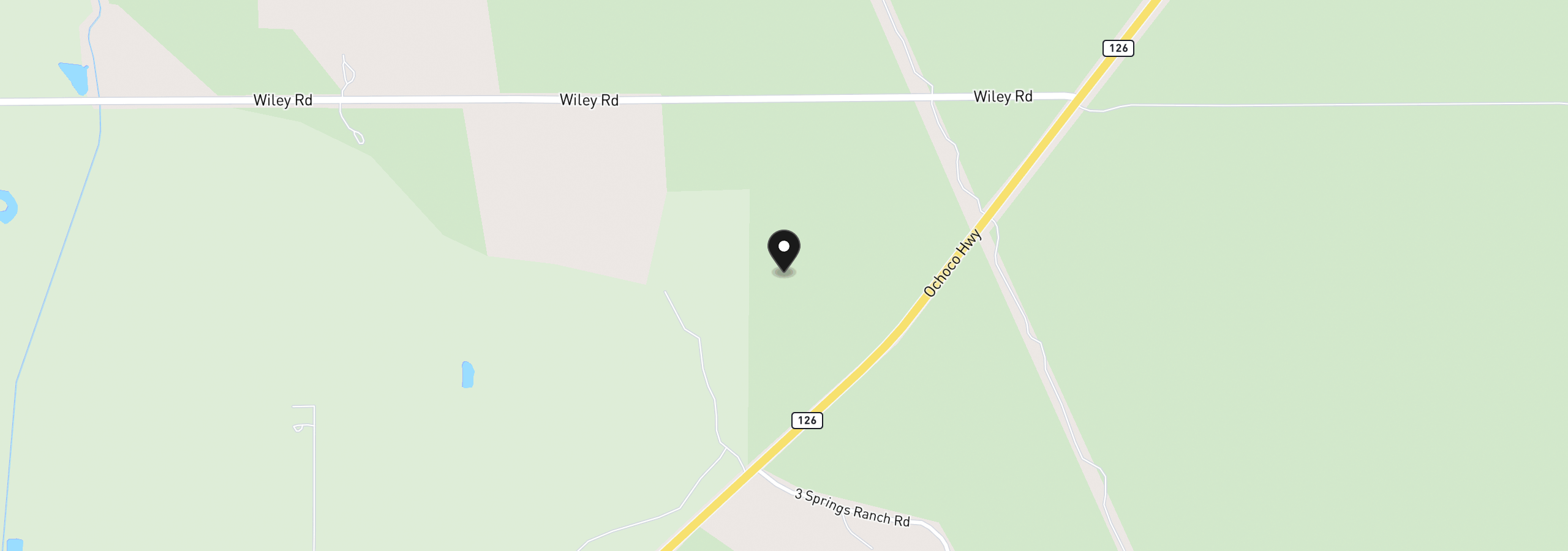 Map showing the location of 7200 SW Highway 126, Powell Butte, OR 97753