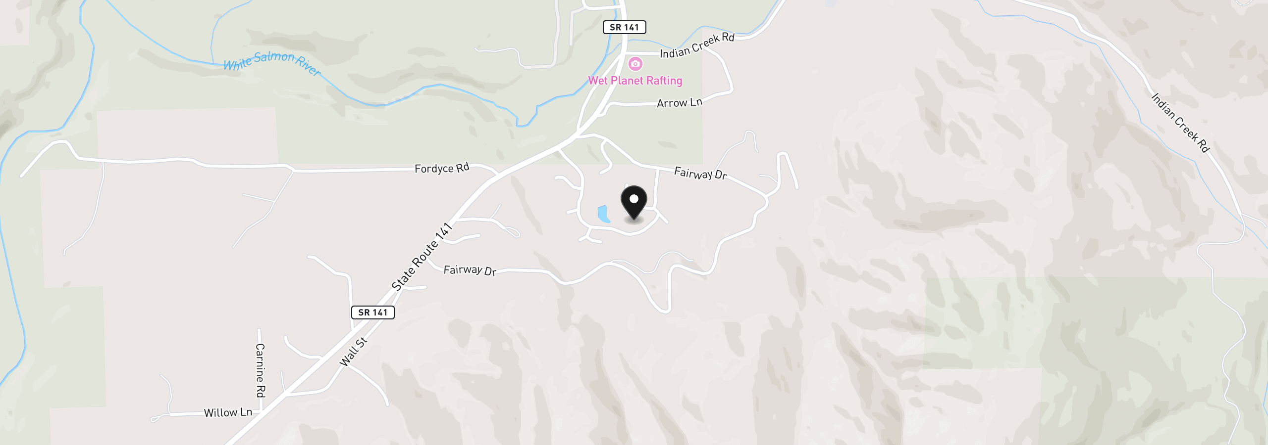 Map showing the location of Lot 33 Husum Greens, White Salmon, Wa 98672