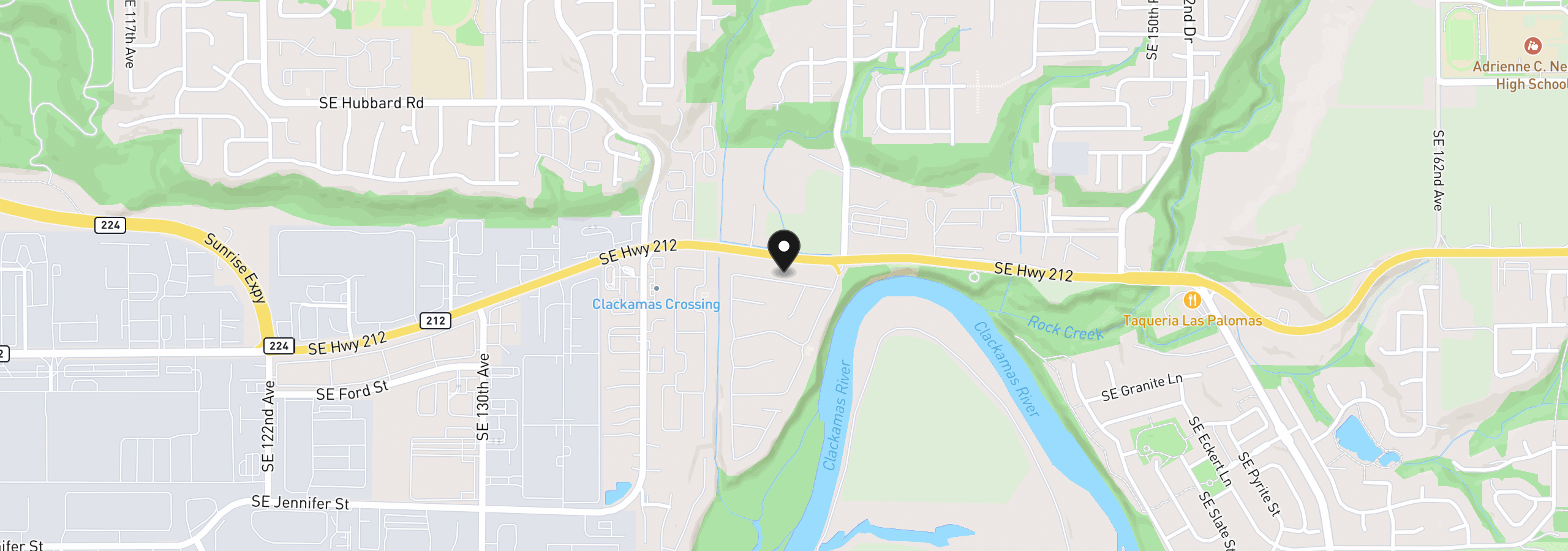Map showing the location of 13900 SE Highway 212 #78, Clackamas, OR 97015
