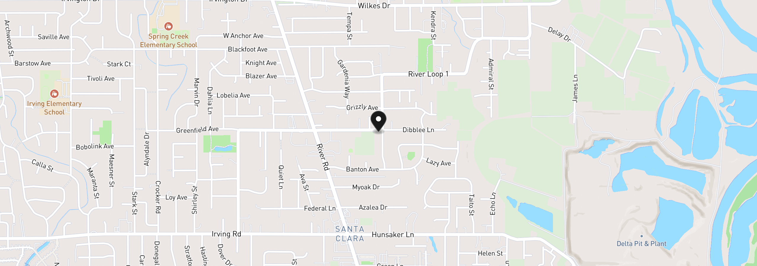 Map showing the location of 3088 Dalewood St, Eugene, OR 97404