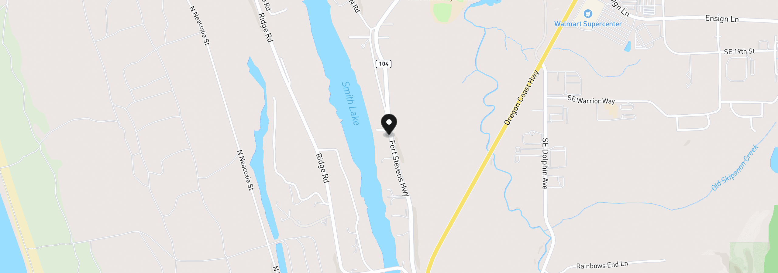 Map showing the location of 33232 Biwater Ln, Warrenton, OR 97146