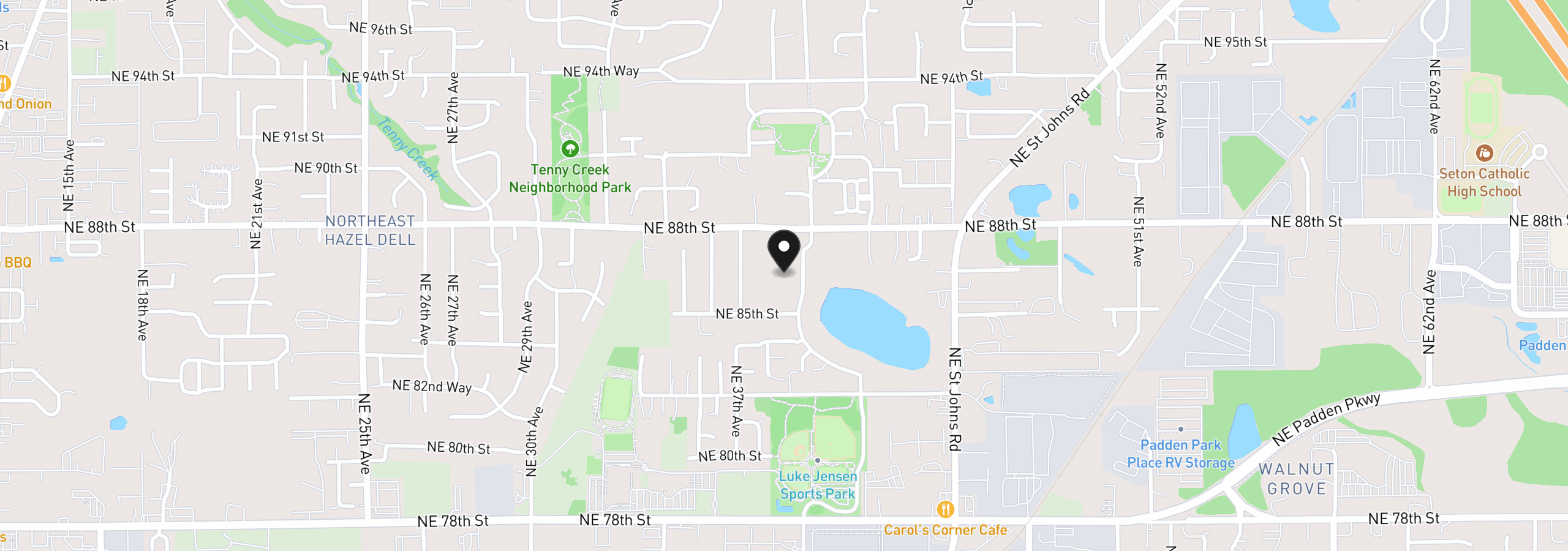 Map showing the location of NE 38th St 21, Vancouver, Wa 98665