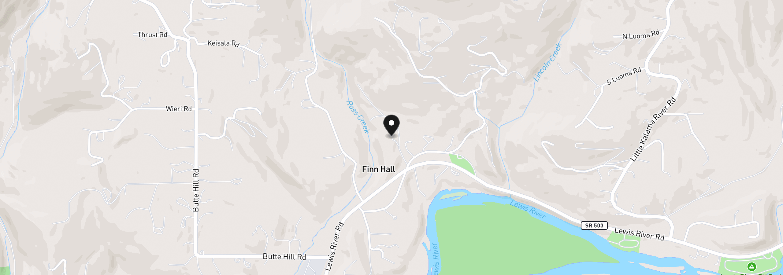 Map showing the location of 2838 Lewis River Rd, Woodland, Wa 98674