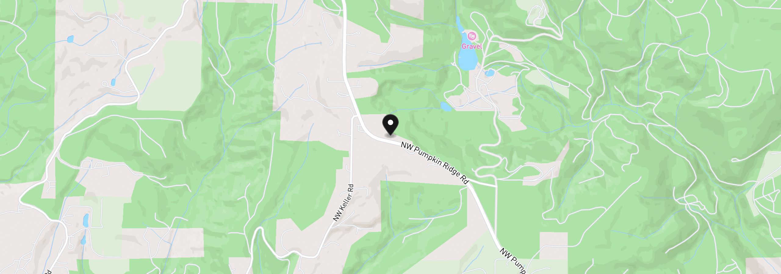Map showing the location of 20802 NW Pumpkin Ridge Rd, North Plains, OR 97133