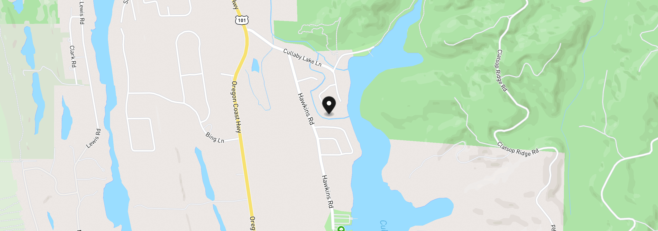 Map showing the location of 90238 Shoreline Dr, Warrenton, OR 97146