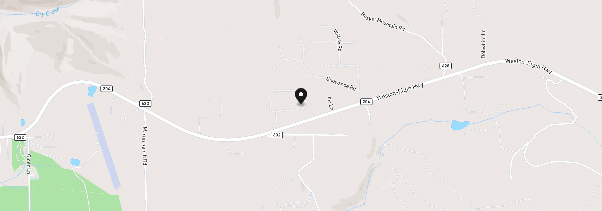 Map showing the location of 58481 Wildwood Loop, Weston, OR 97886