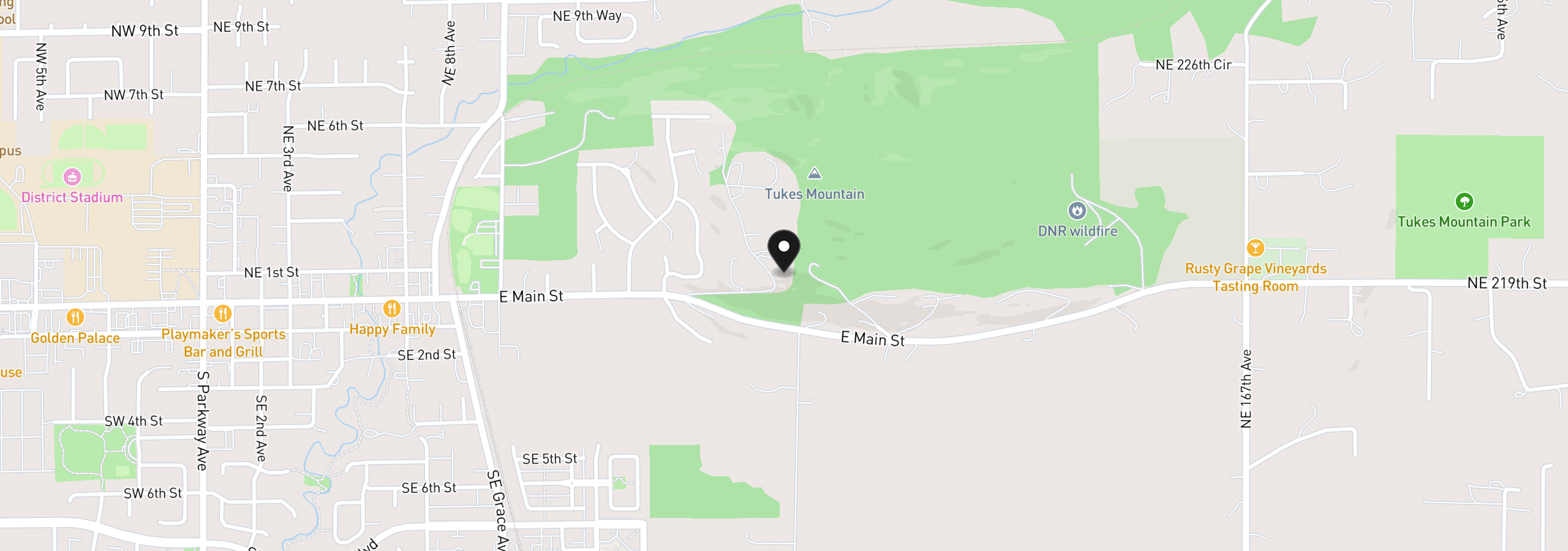 Map showing the location of 21915 NE 150th Ave, Battle Ground, Wa 98604