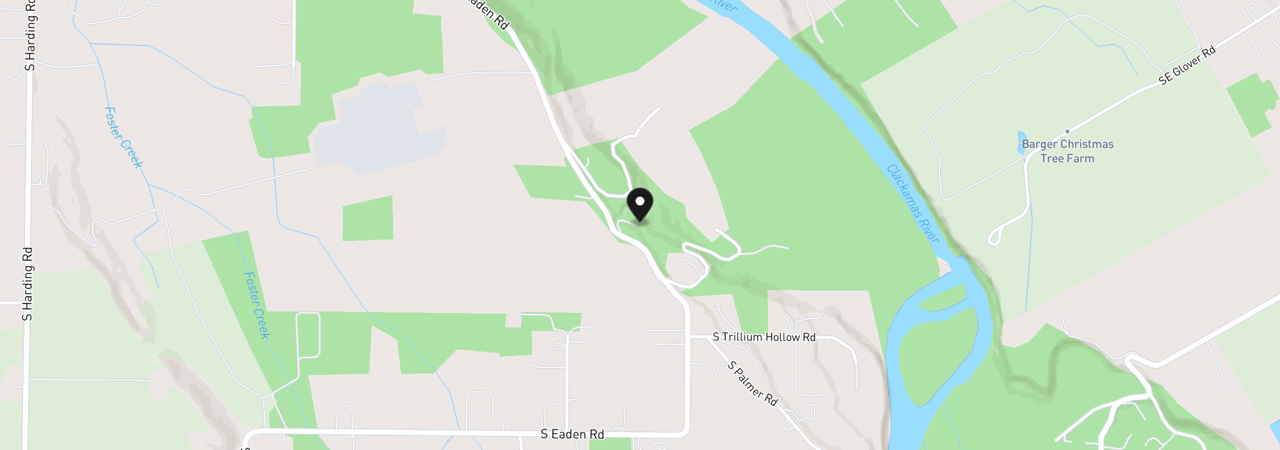Map showing the location of 17280 S Eaden Rd, Oregon City, OR 97045