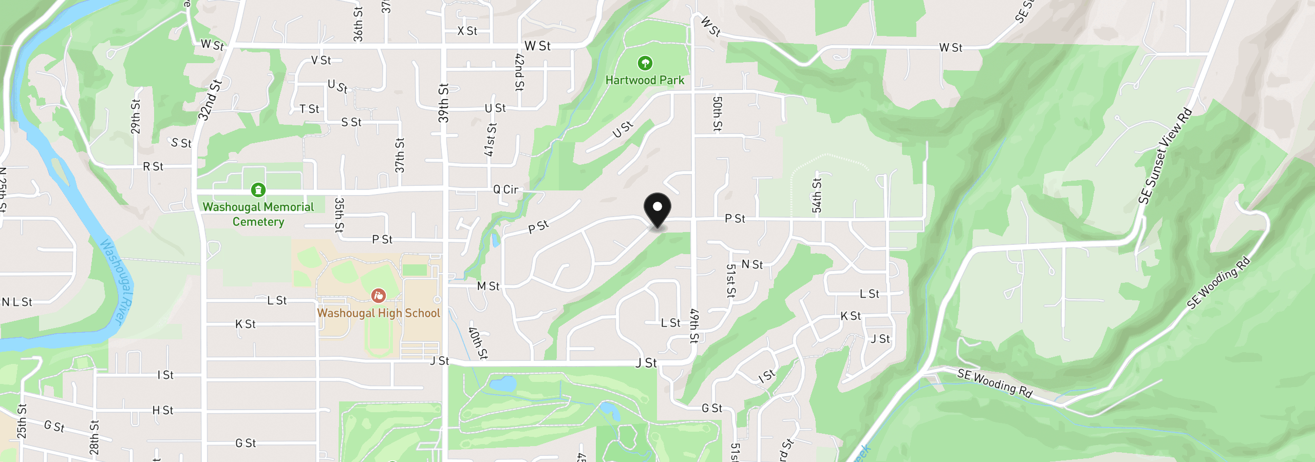 Map showing the location of 4704 Rolling Meadows Dr, Washougal, Wa 98671