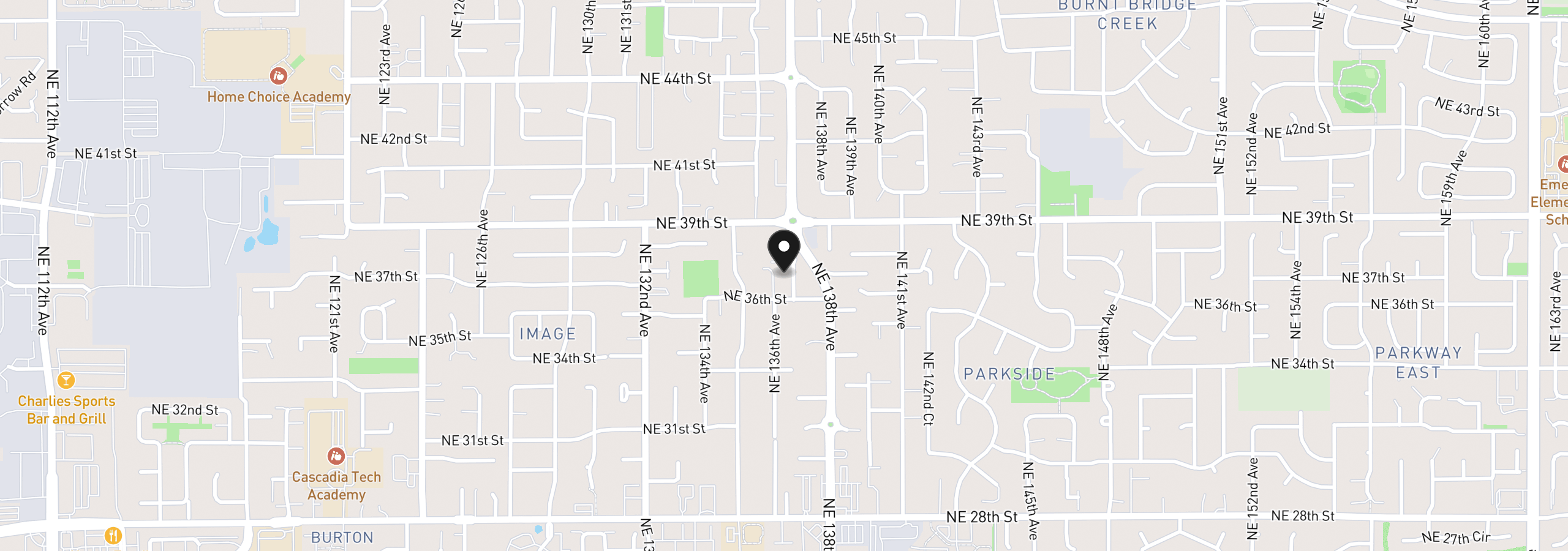 Map showing the location of 3706 NE 137th Ave, Vancouver, Wa 98682