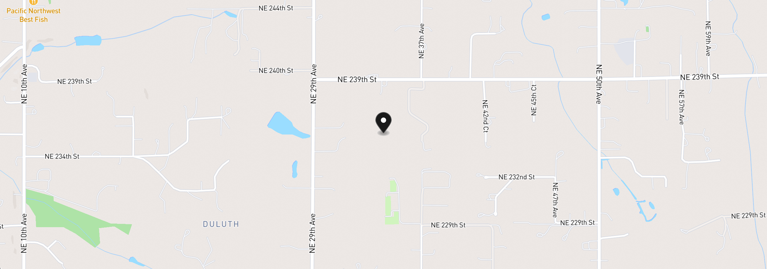 Map showing the location of 23409 NE 29th Ave, Ridgefield, Wa 98642