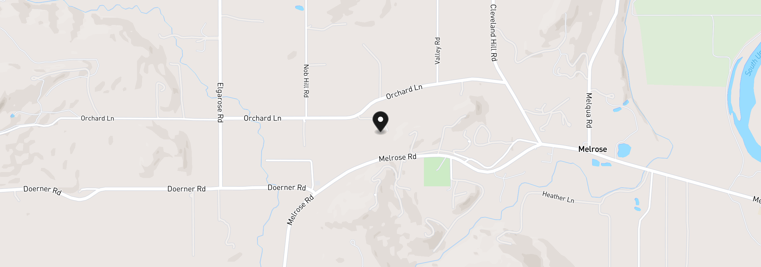 Map showing the location of 694 Orchard Ln, Roseburg, OR 97471