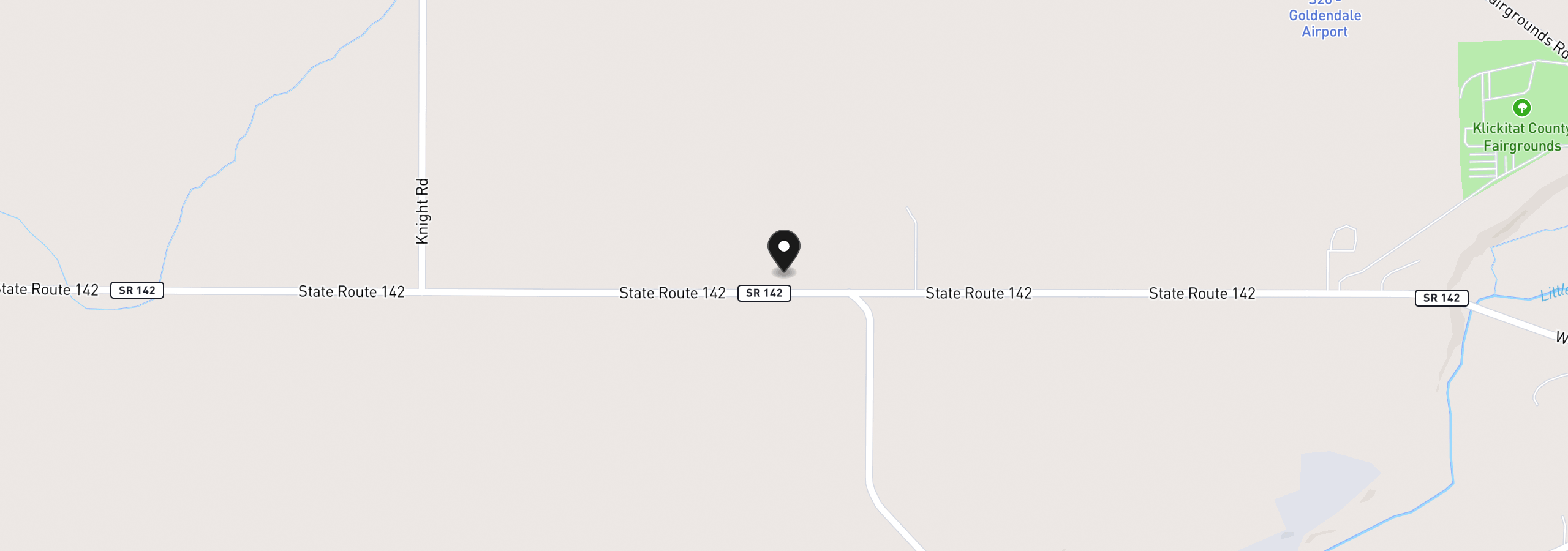 Map showing the location of Hwy 142, Goldendale, Wa 98620