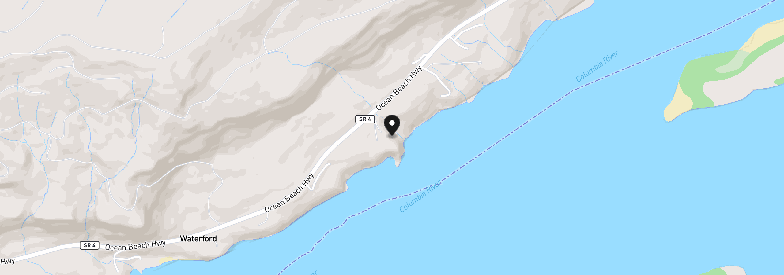 Map showing the location of 1650 E State Route 4, Cathlamet, Wa 98612