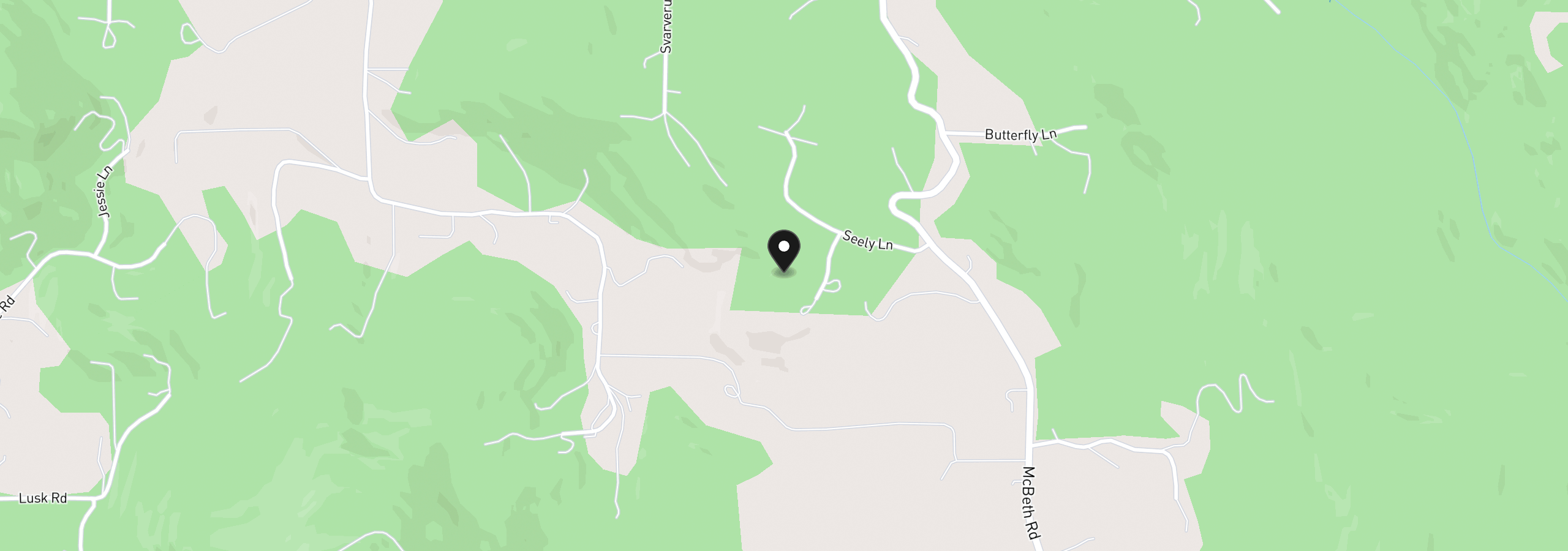 Map showing the location of 85168 Strayer Pl, Eugene, OR 97405
