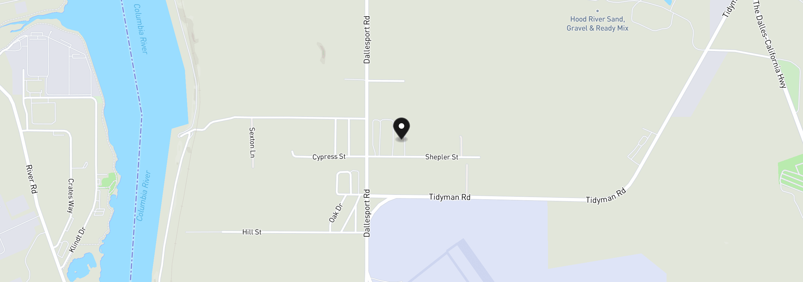 Map showing the location of Lot 1 Lucerne Ln, Dallesport, Wa 98617