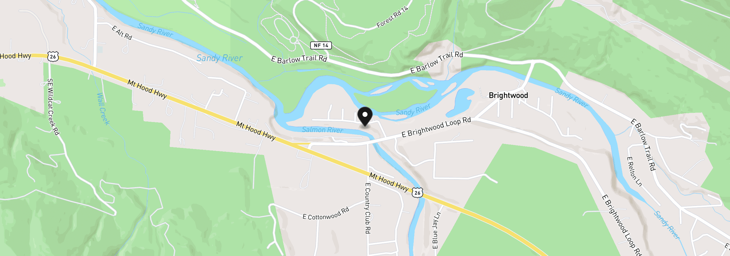 Map showing the location of 62194 E Salmon St, Brightwood, OR 97011