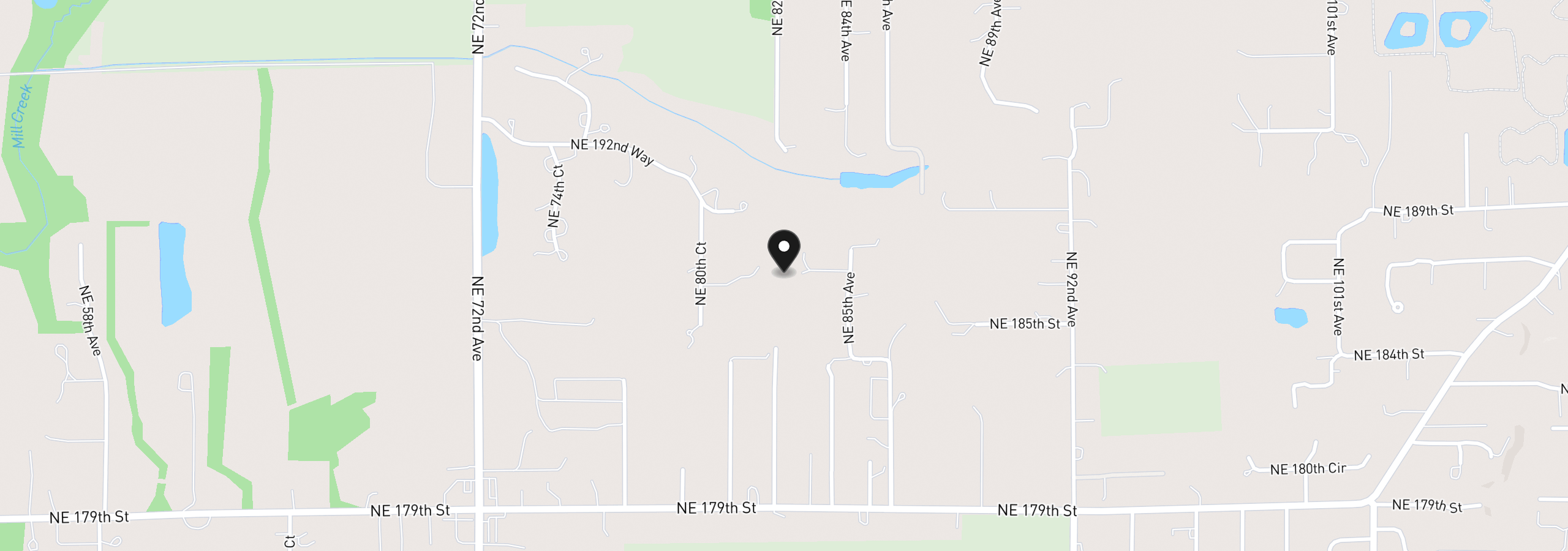 Map showing the location of 18702 NE 85th Ave, Battle Ground, Wa 98604