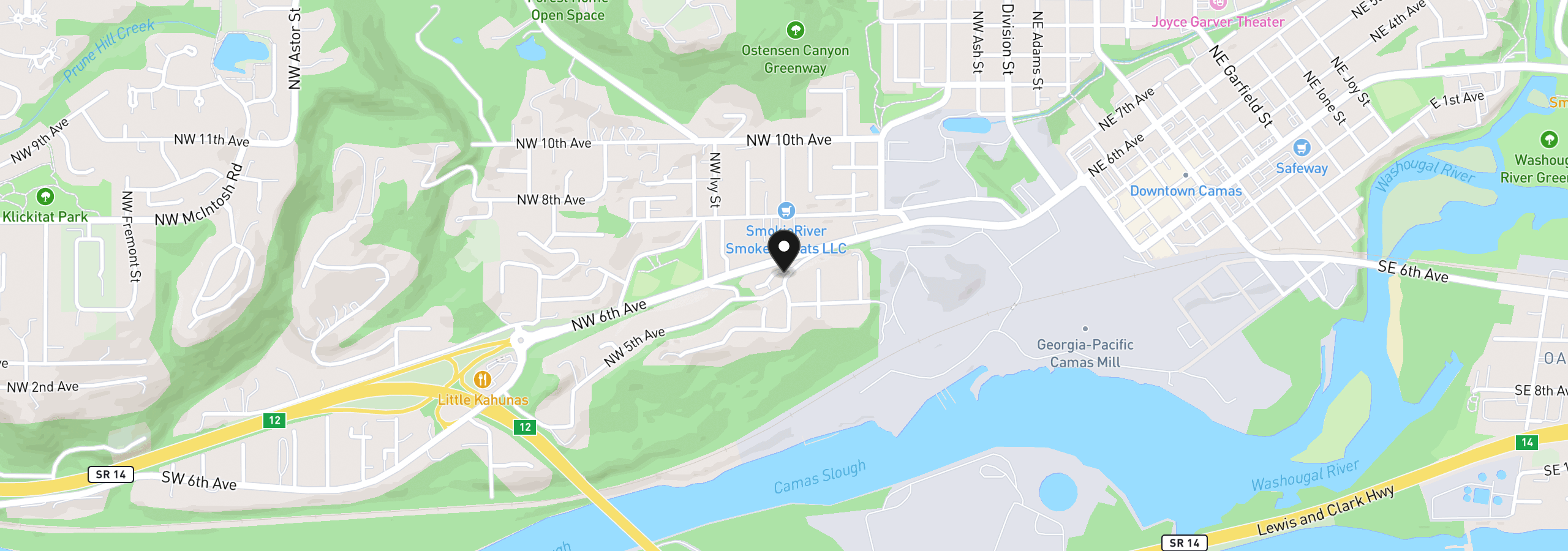 Map showing the location of 802 NW 5th Cir, Camas, Wa 98607