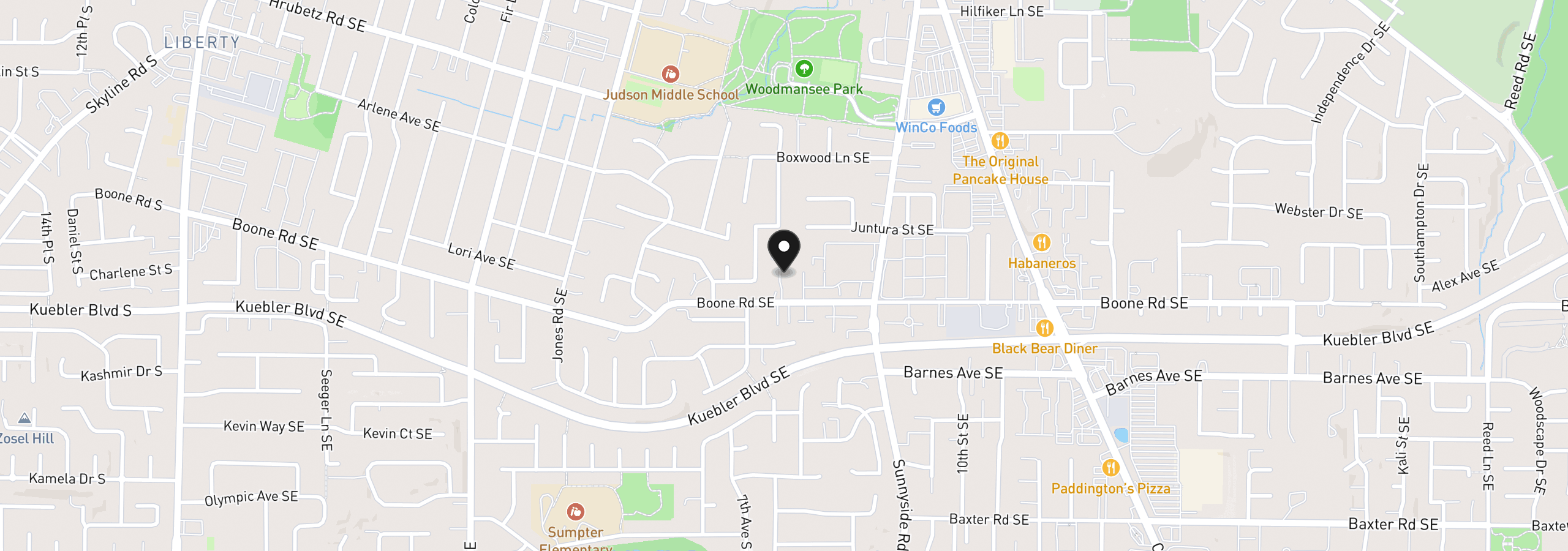 Map showing the location of 781 Boone Rd 28, Salem, OR 97306