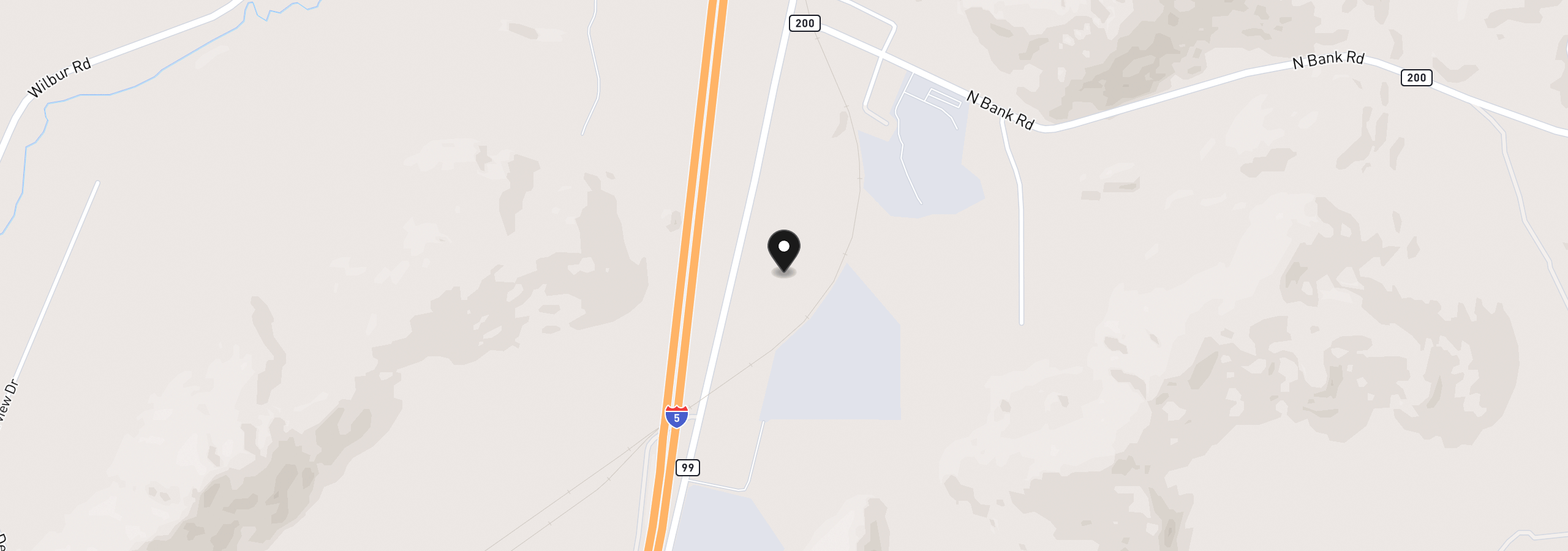 Map showing the location of 7843 Old Highway 99, Roseburg, OR 97471