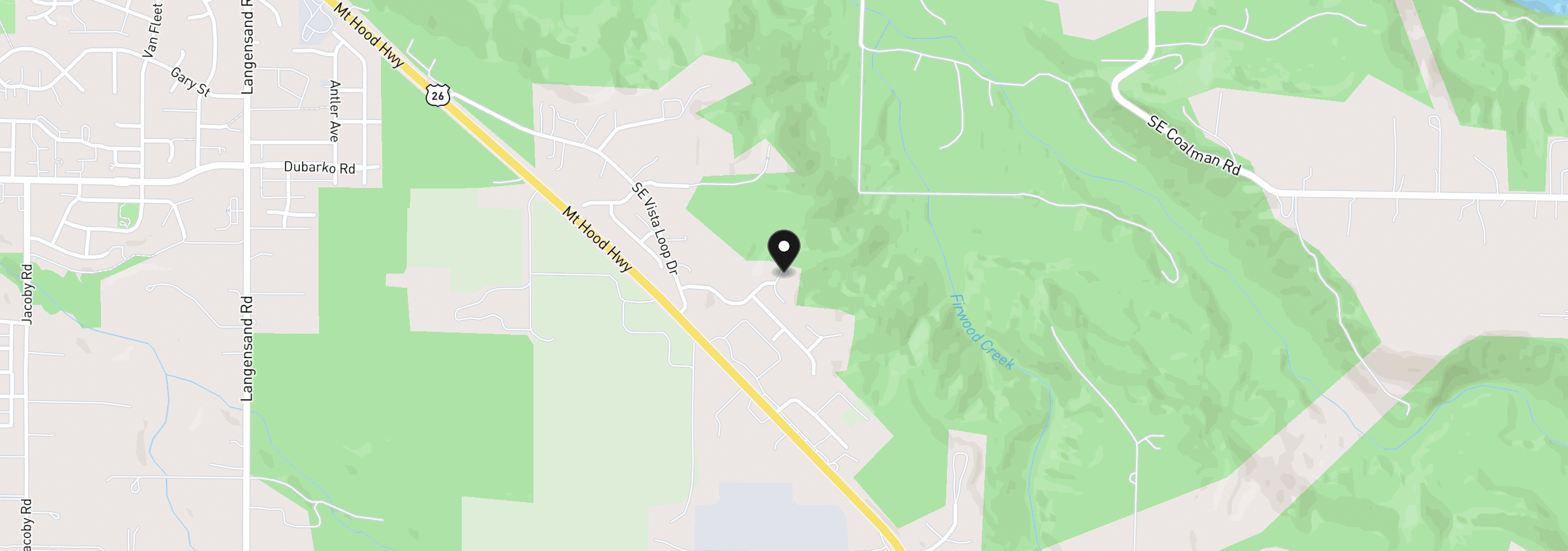 Map showing the location of 18935 Crooked River St 49, Sandy, OR 97055