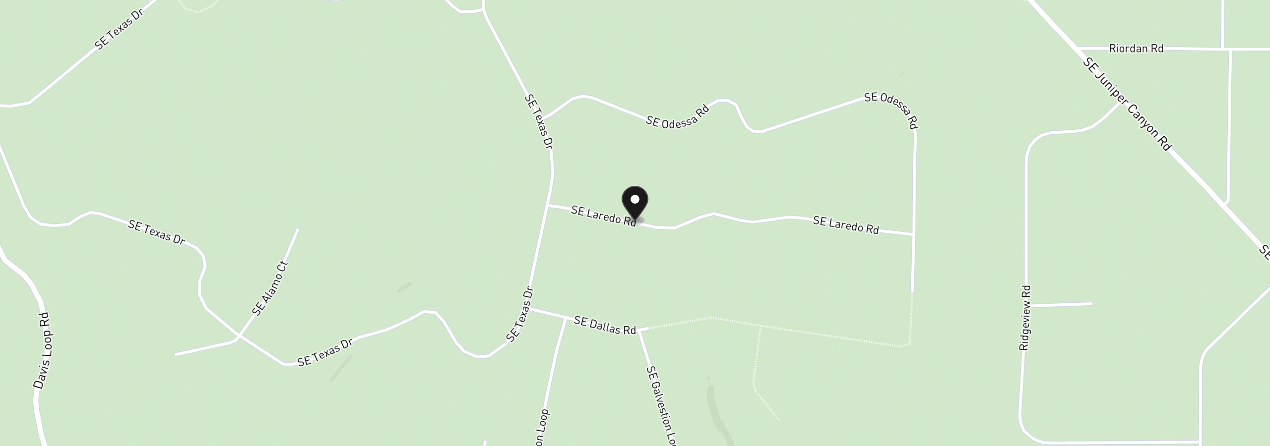 Map showing the location of SE Laredo Rd 142, Prineville, OR 97754