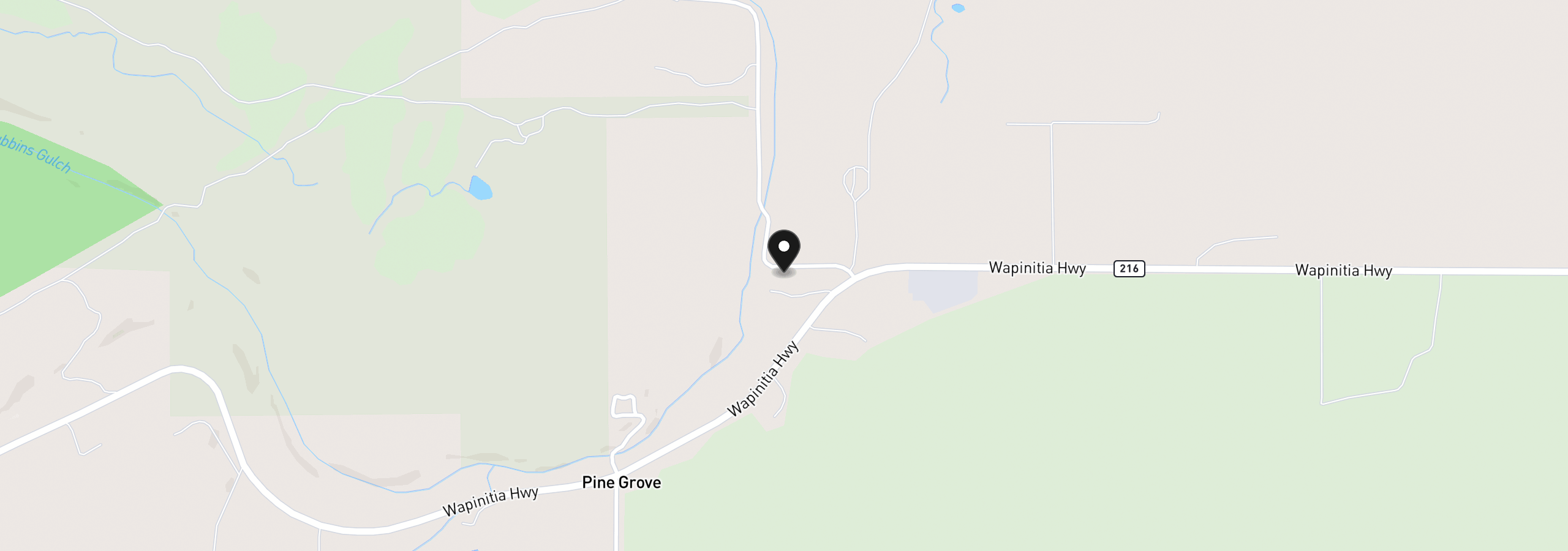 Map showing the location of 52990 Endersby Rd, Maupin, OR 97037