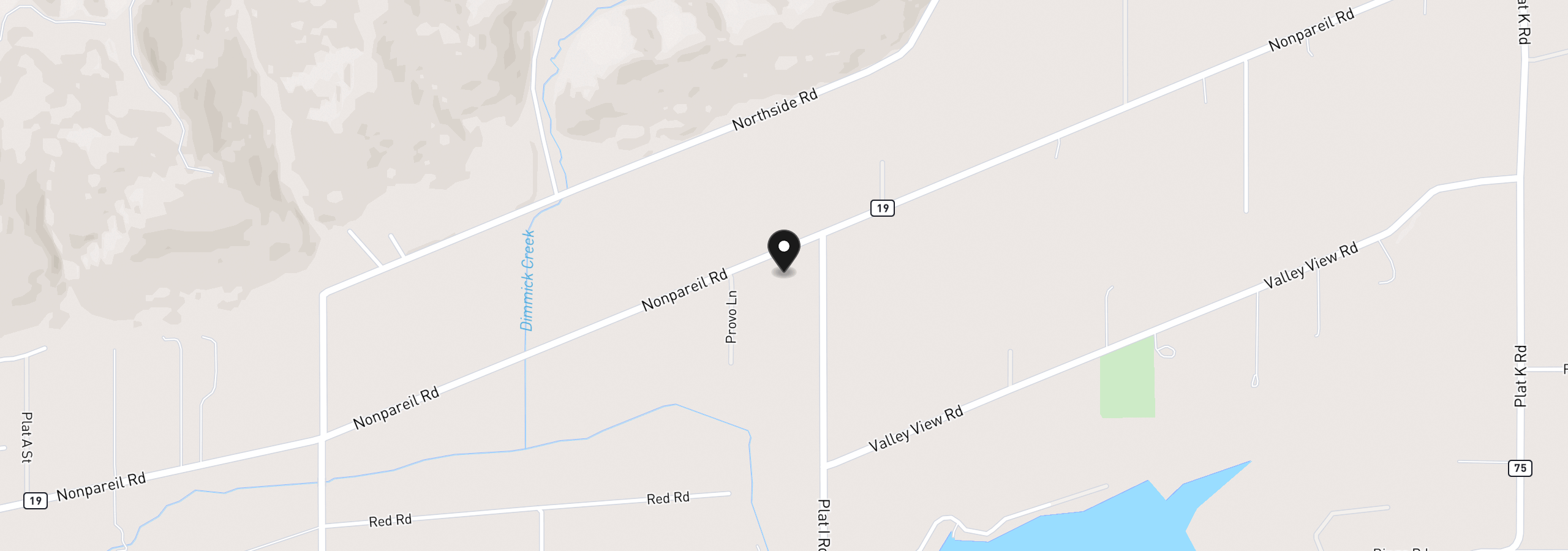 Map showing the location of 3421 Nonpareil Rd, Sutherlin, OR 97479