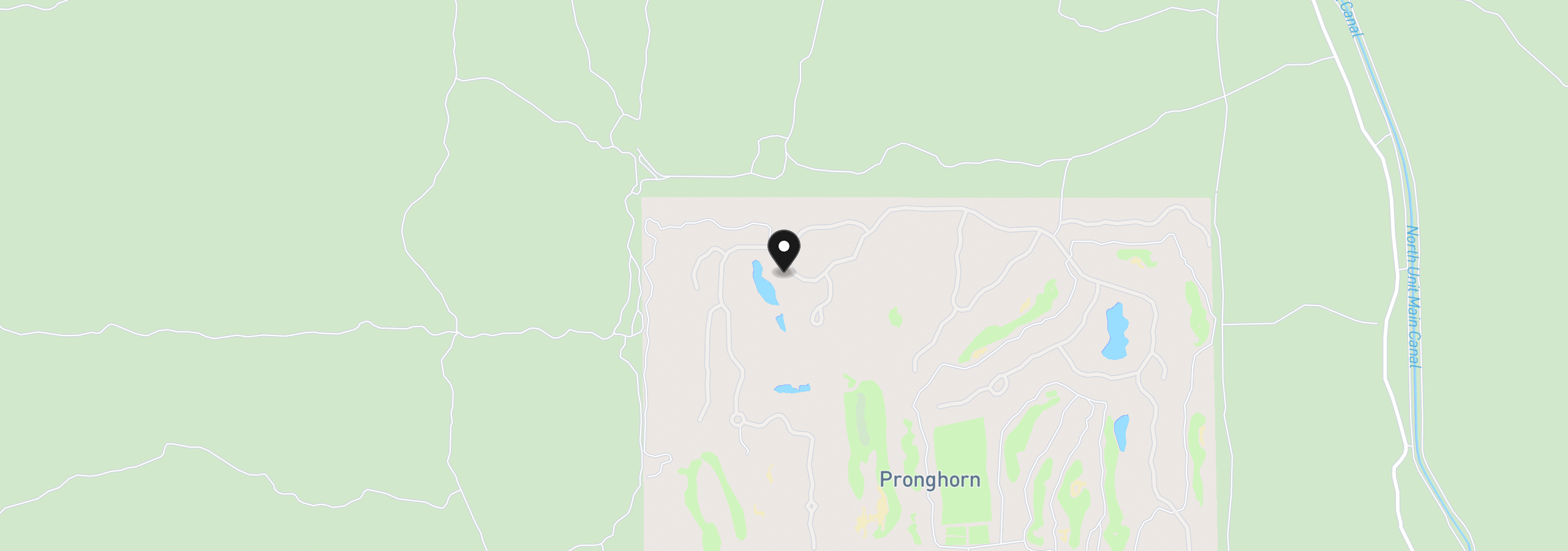 Map showing the location of 66315 Pronghorn Estates Dr, Bend, OR 97701