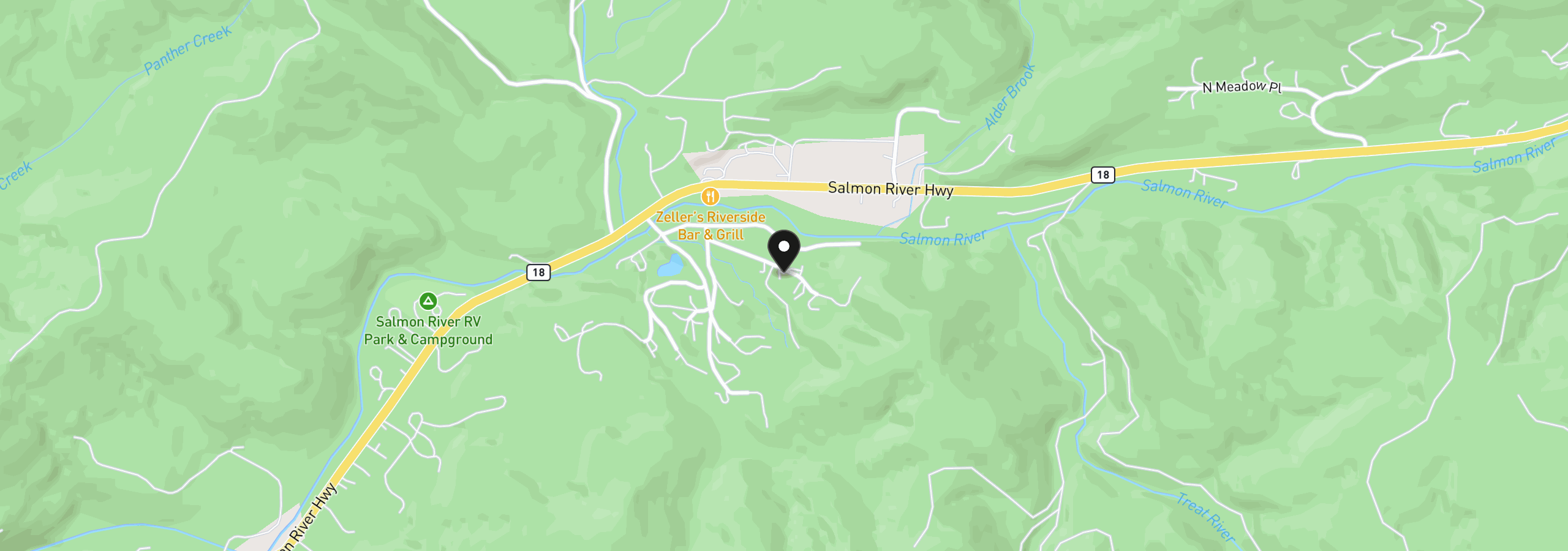 Map showing the location of 136 N Davis Ln, Otis, OR 97368