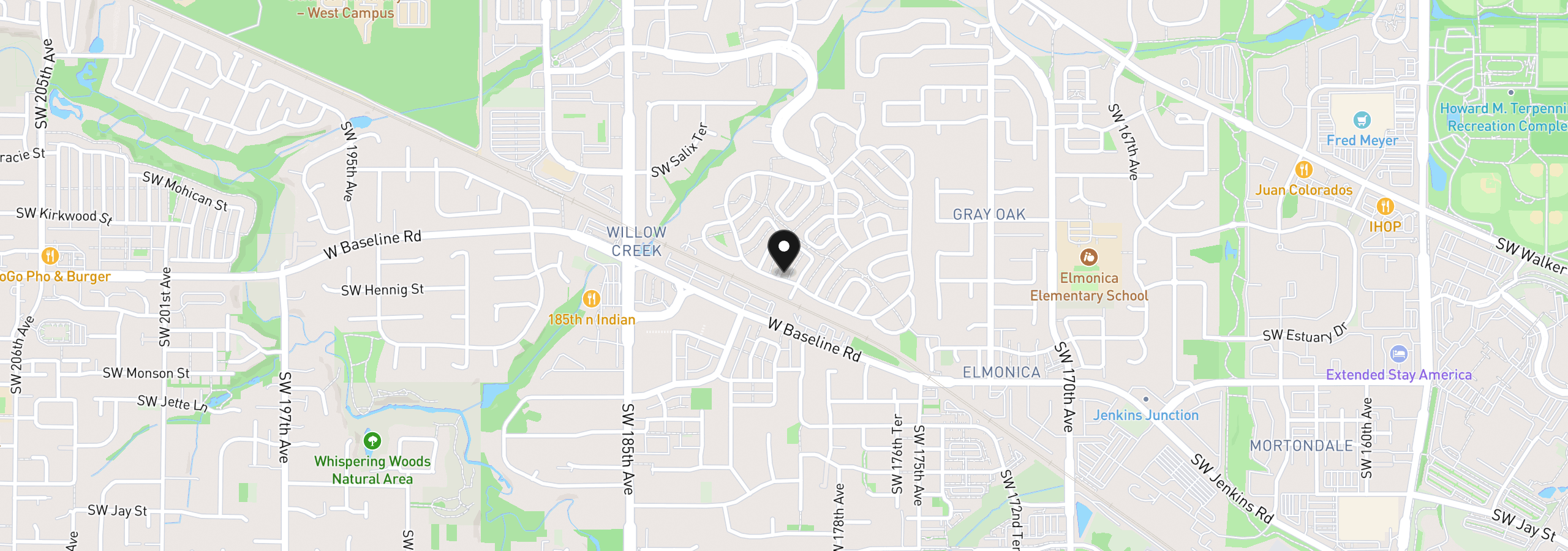 Map showing the location of 690 SW Liberty Bell Dr, Beaverton, OR 97006