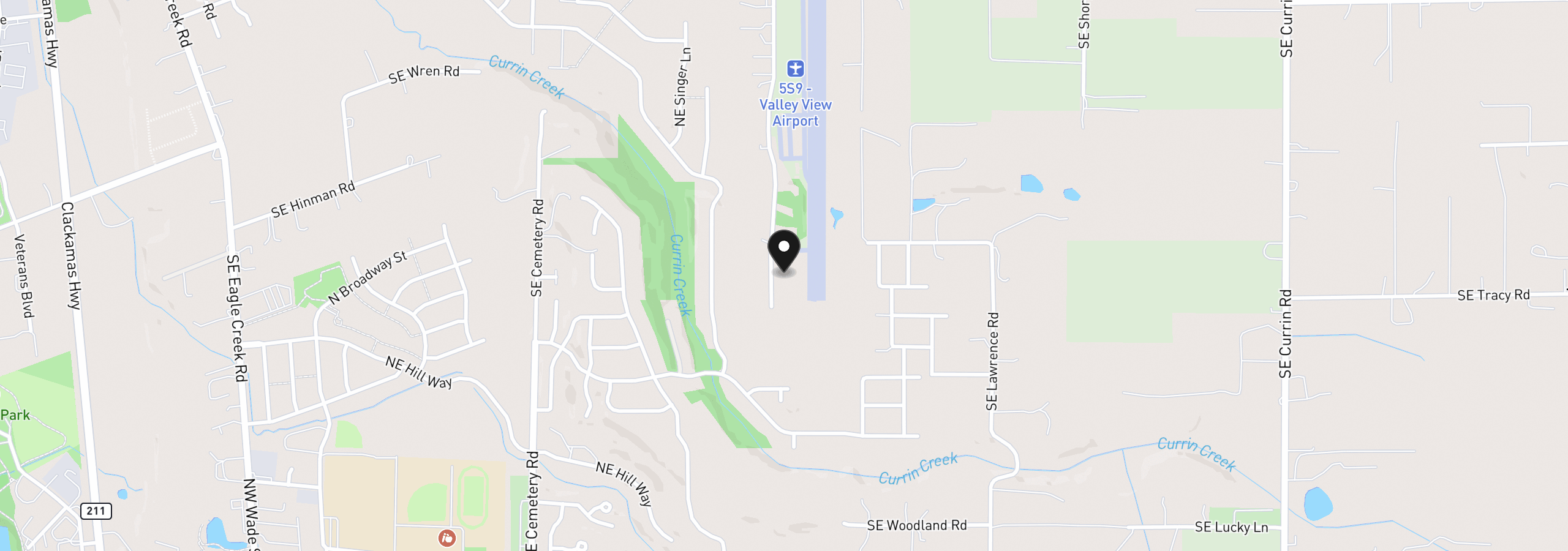 Map showing the location of 29746 SE Sunview Ln, Estacada, OR 97023