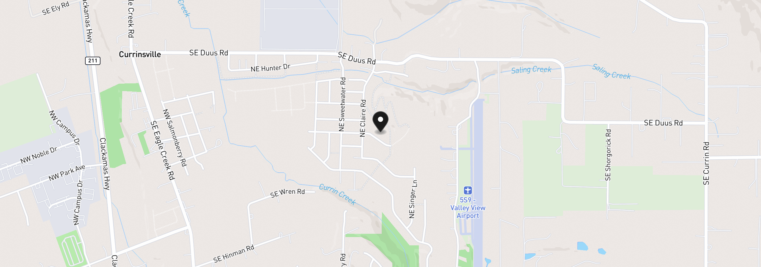 Map showing the location of 1175 NE Wildwood Dr, Estacada, OR 97023