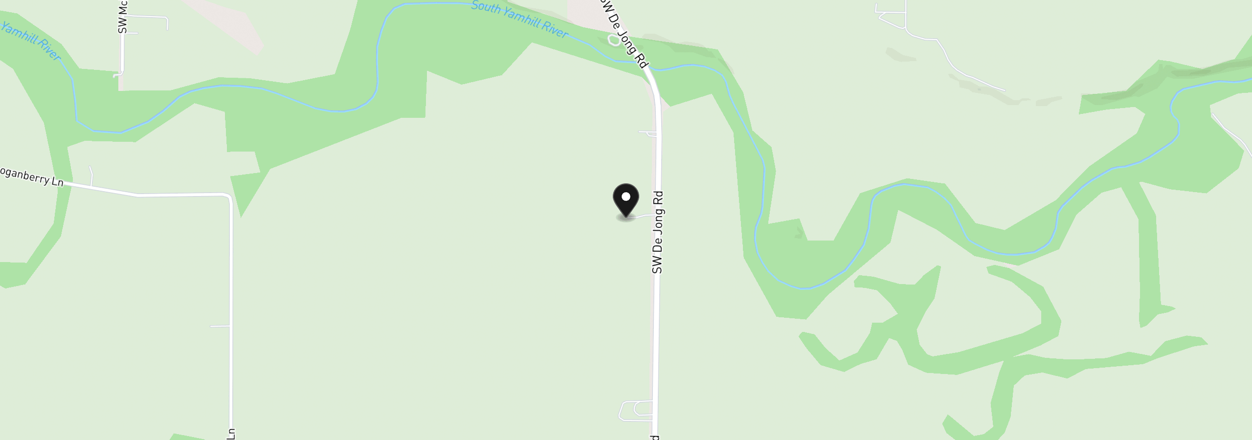 Map showing the location of 24100 SW Dejong Rd, Sheridan, OR 97378