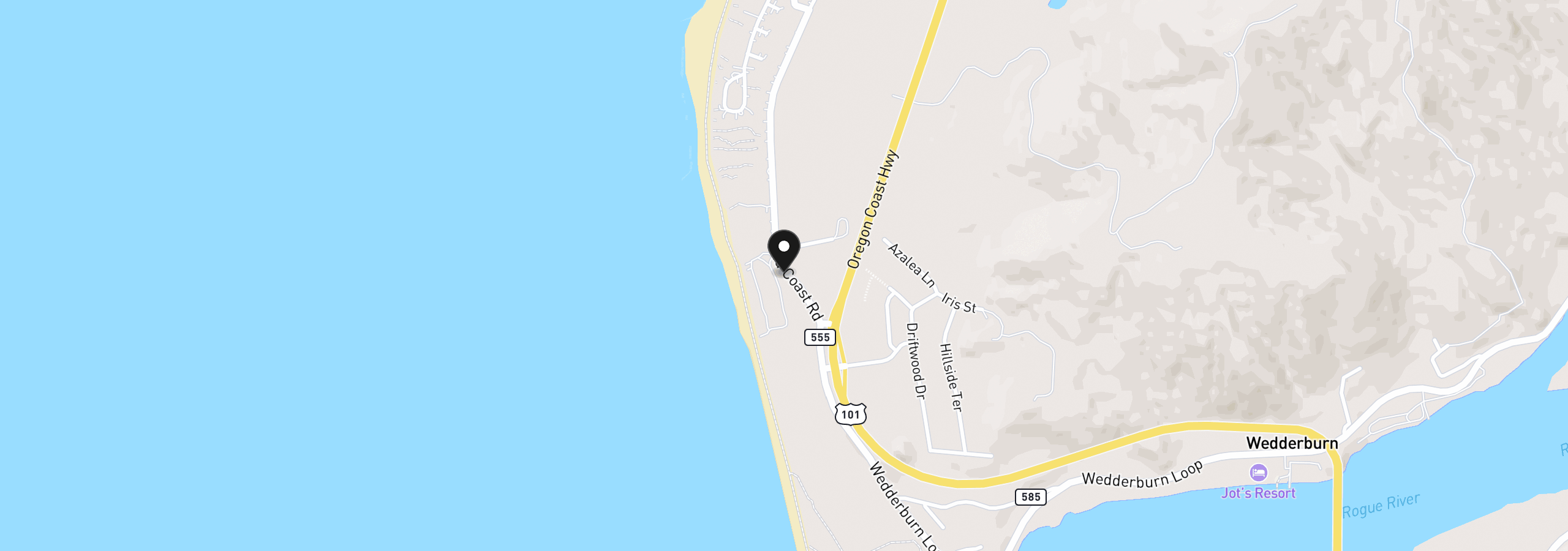 Map showing the location of 900 Old Coast Rd 4, Gold Beach, OR 97444