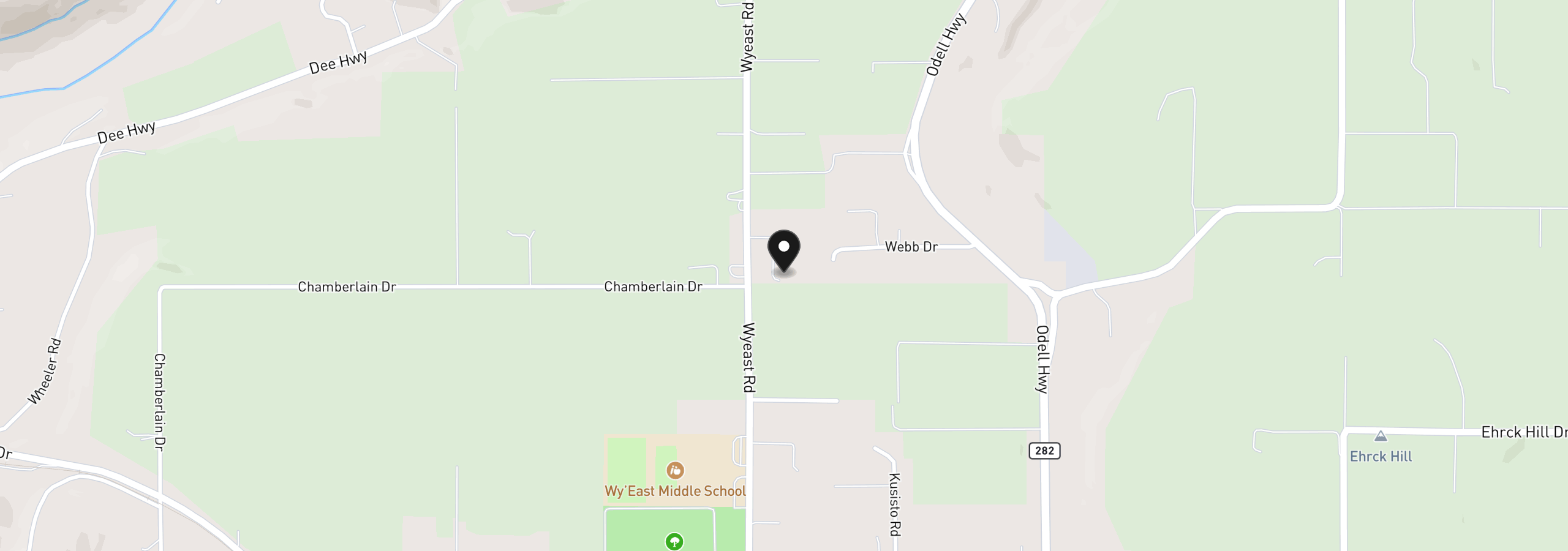 Map showing the location of 2739 Wyeast Rd, Hood River, OR 97031