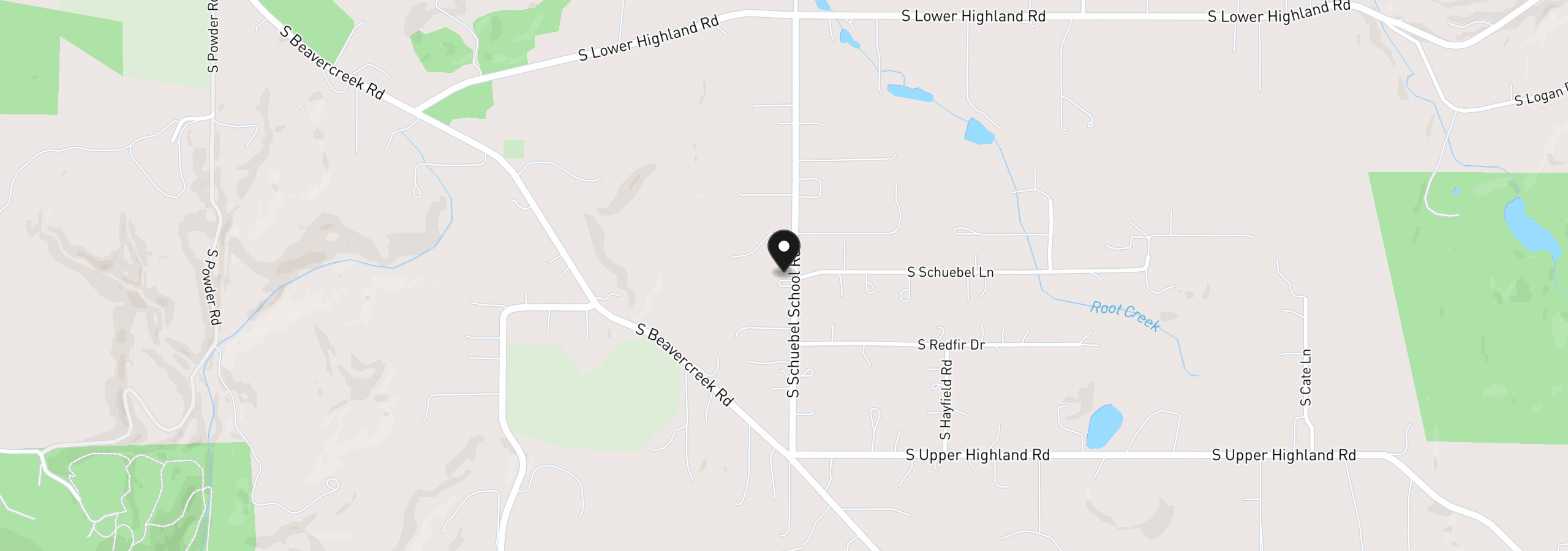 Map showing the location of 24211 S Schuebel School Rd, Beavercreek, OR 97004