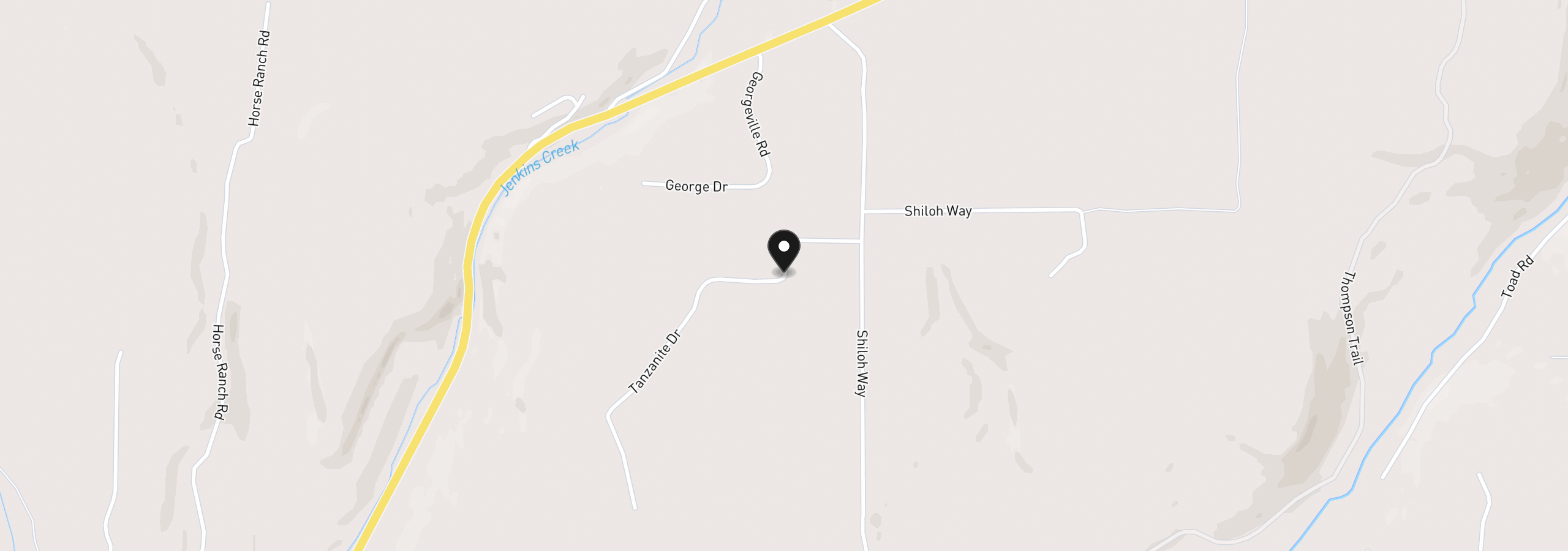 Map showing the location of Tanzanite Dr, Goldendale, Wa 98620
