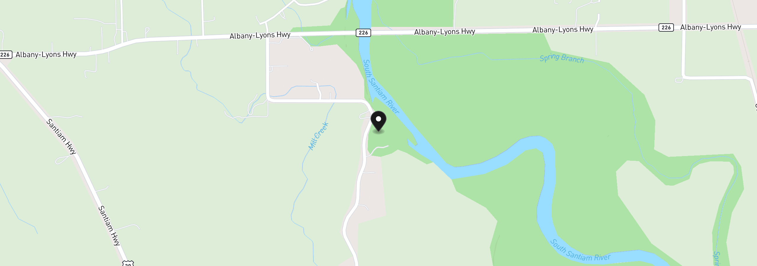 Map showing the location of 35853 Tennessee Rd, Albany, OR 97322