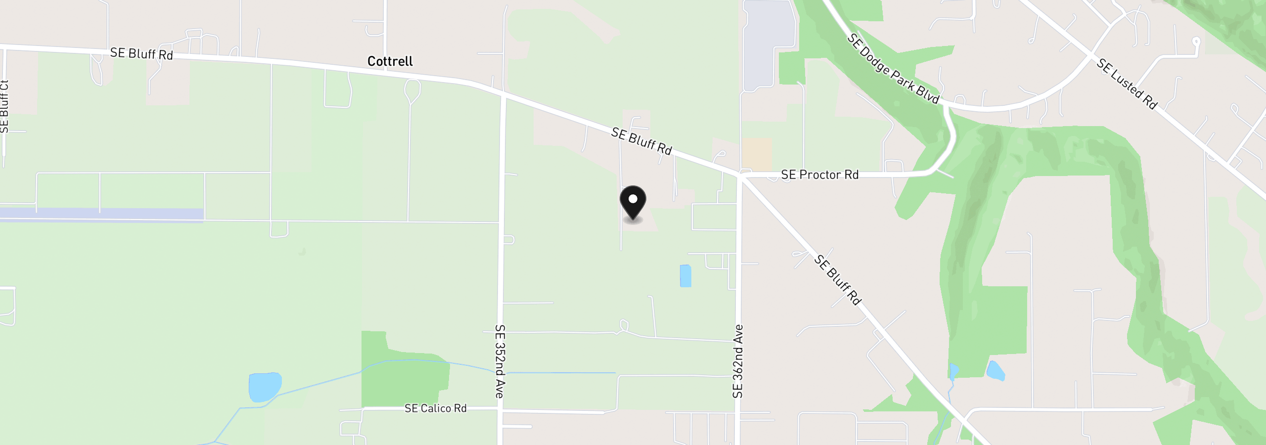 Map showing the location of 9835 SE 362nd Ave, Boring, OR 97009
