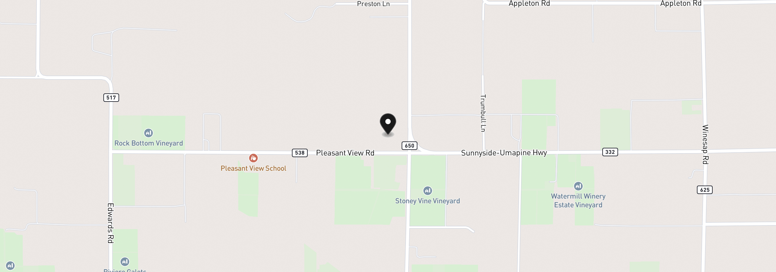 Map showing the location of 0 Pleasant View, Milton-Freewater, OR 97862