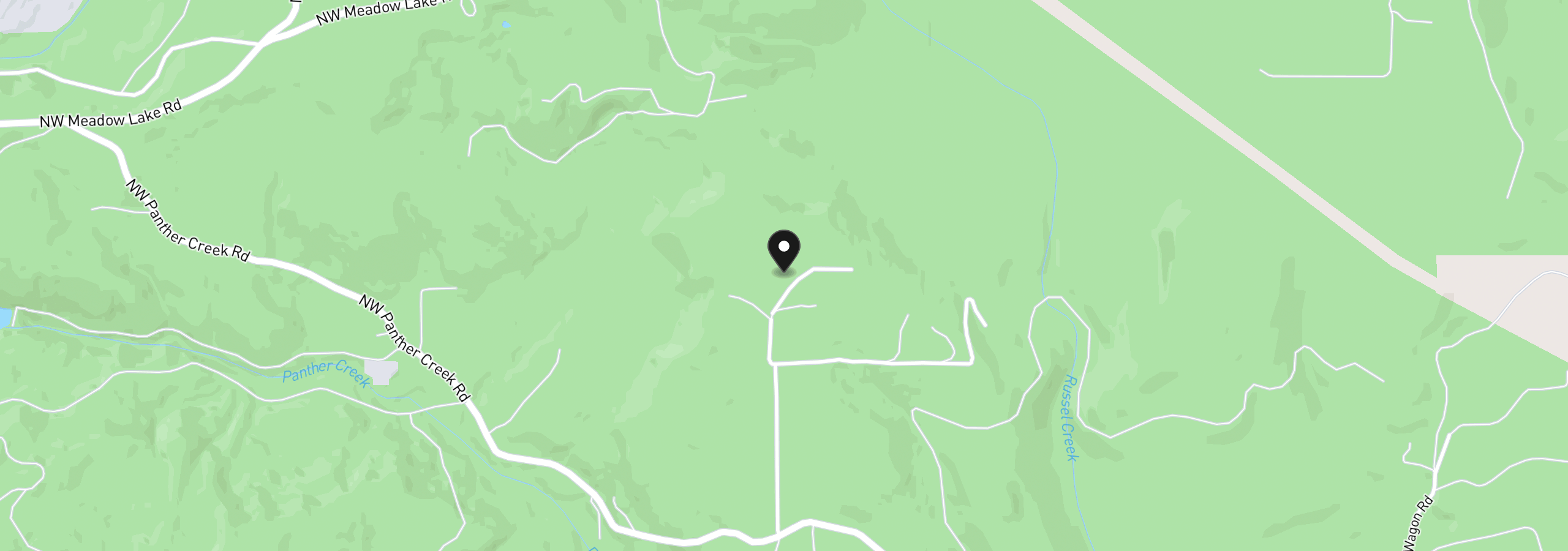Map showing the location of 20282 NW Panther Creek Rd, Carlton, OR 97111