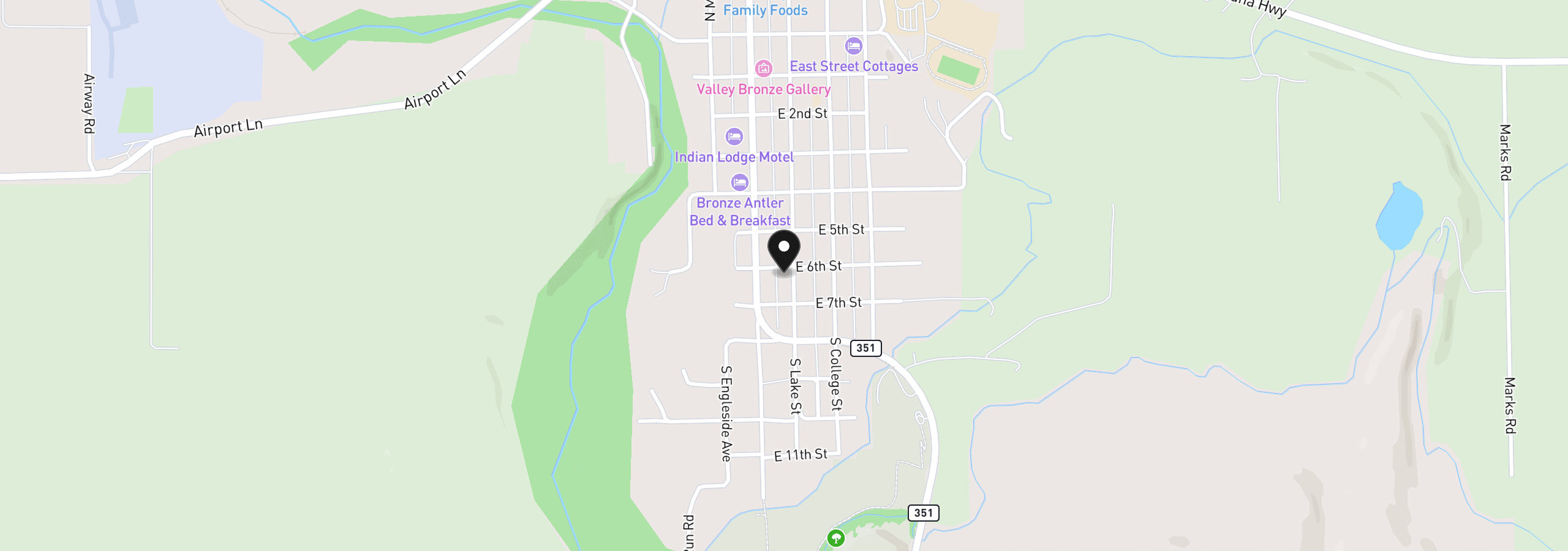 Map showing the location of 601 S Lake St, Joseph, OR 97846