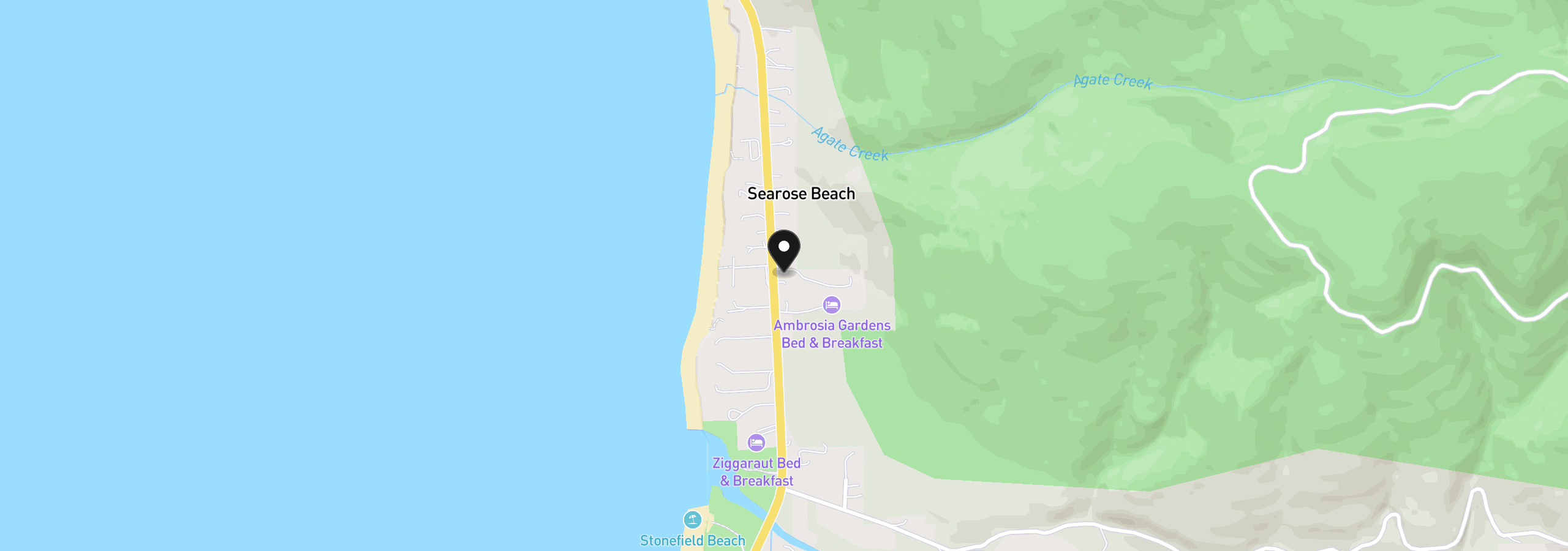 Map showing the location of 95469 Highway 101 S, Yachats, OR 97498