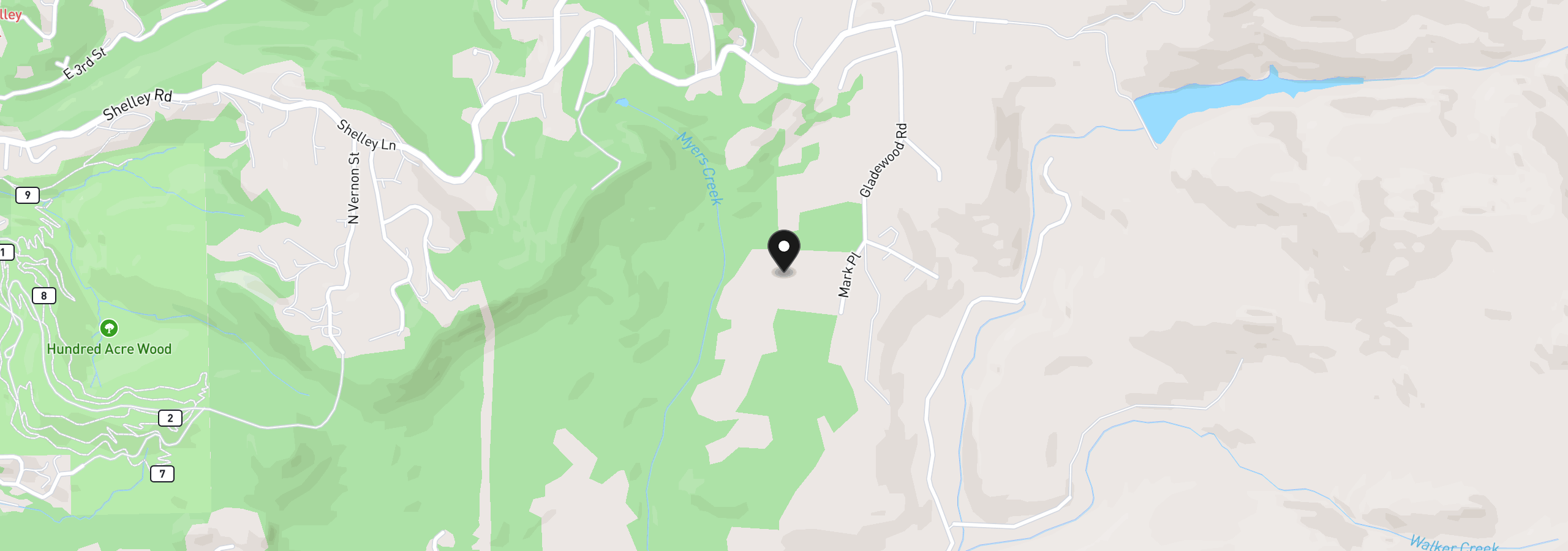 Map showing the location of 56972 Gladewood Rd, Coquille, OR 97423