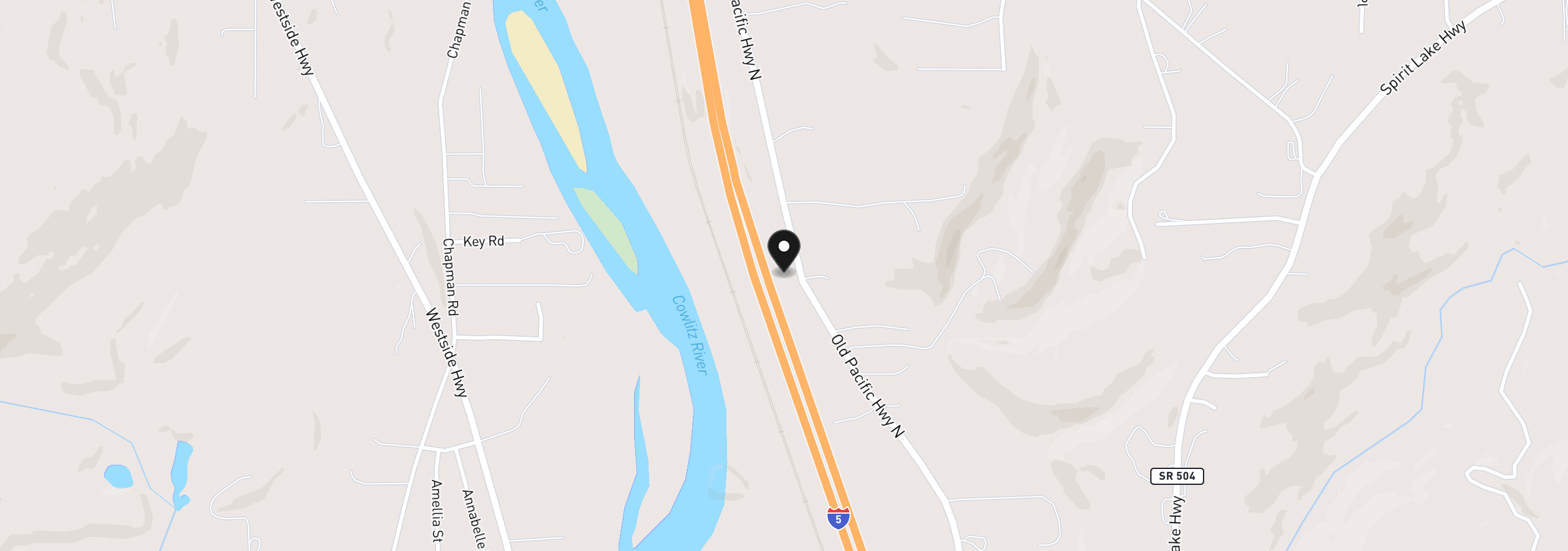 Map showing the location of 7629 Old Pacific Hwy, Castle Rock, Wa 98611
