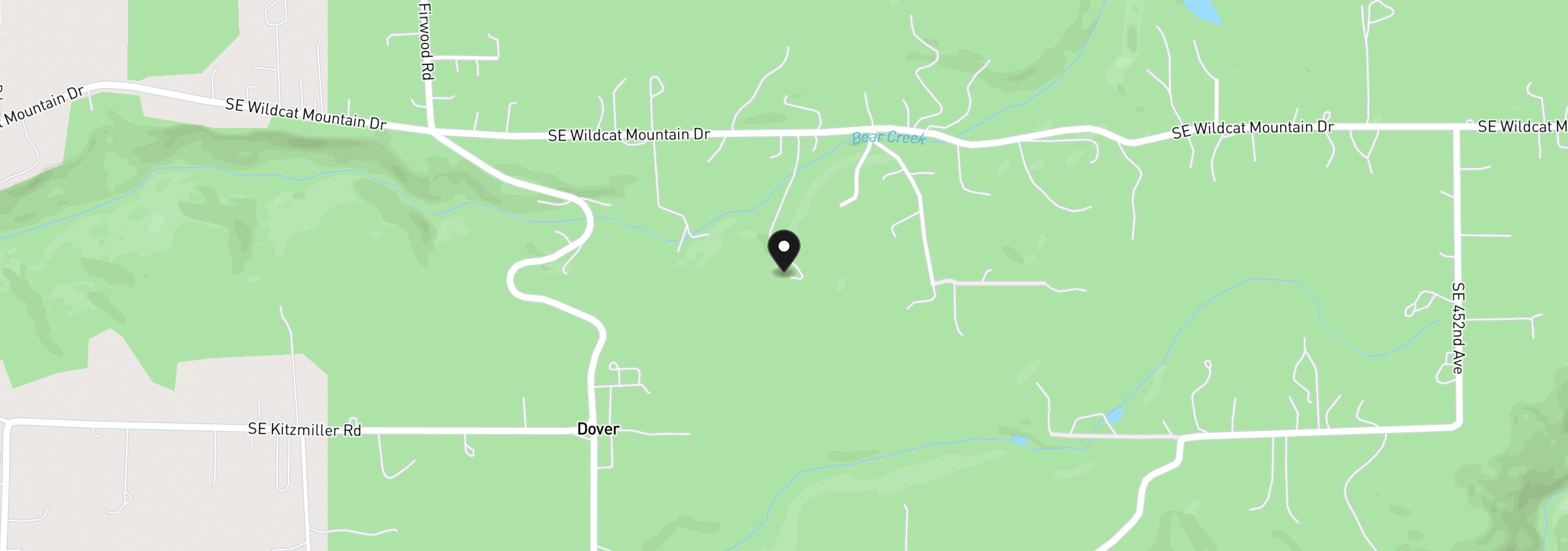 Map showing the location of 25612 SE Oslund Way, Sandy, OR 97055