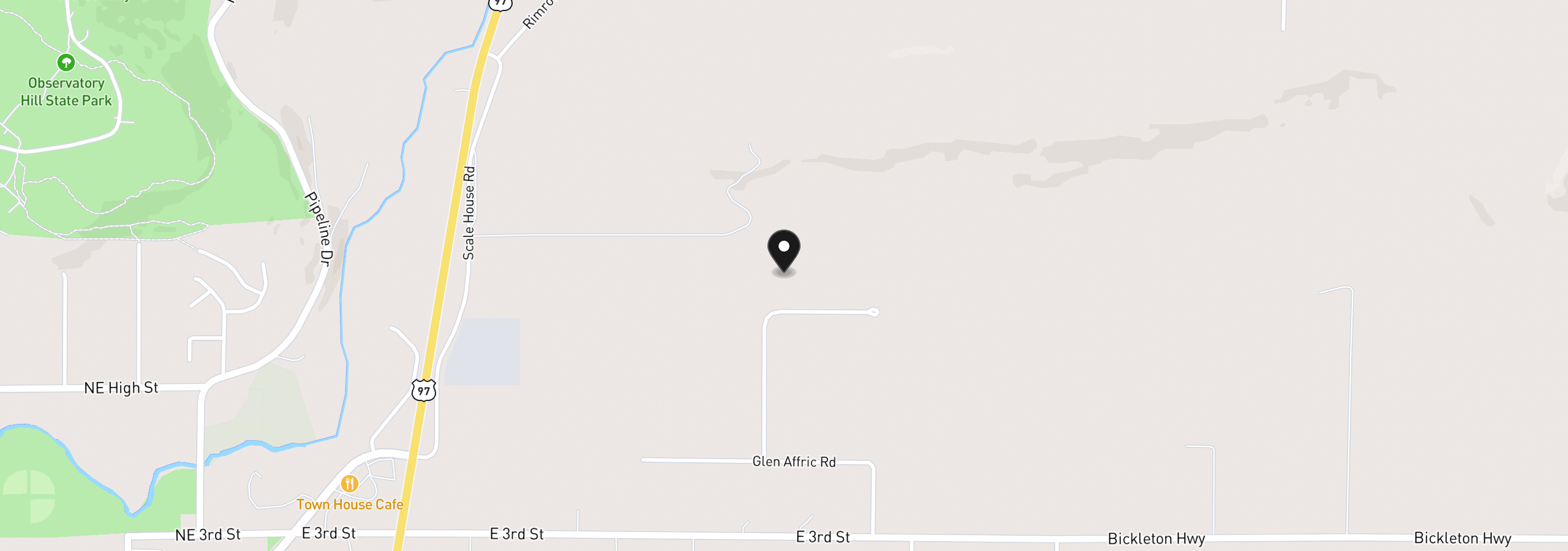 Map showing the location of 19 Inverness Rd, Goldendale, Wa 98620